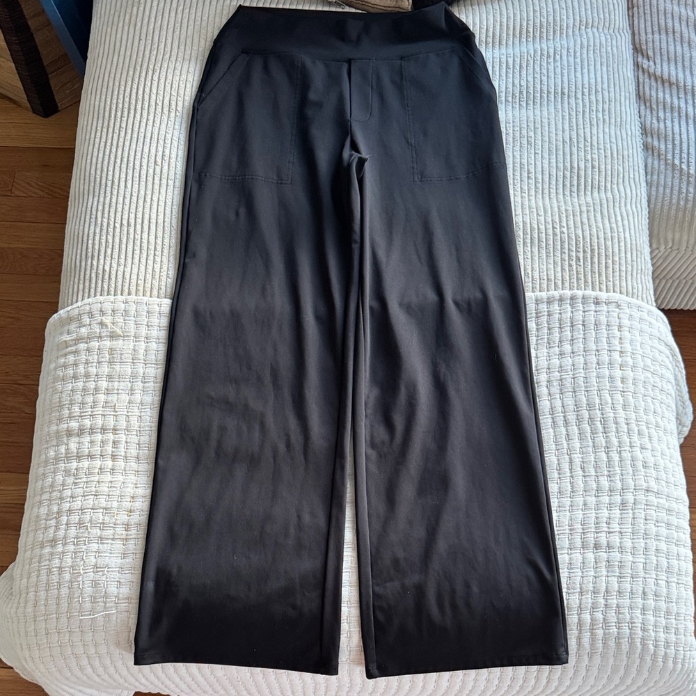 Black Wide-Leg Women's Pants